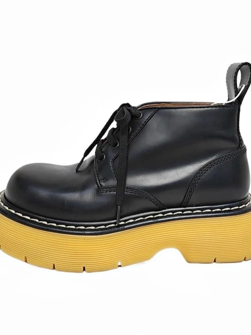 Bottega Veneta Black Platform Combat Boots